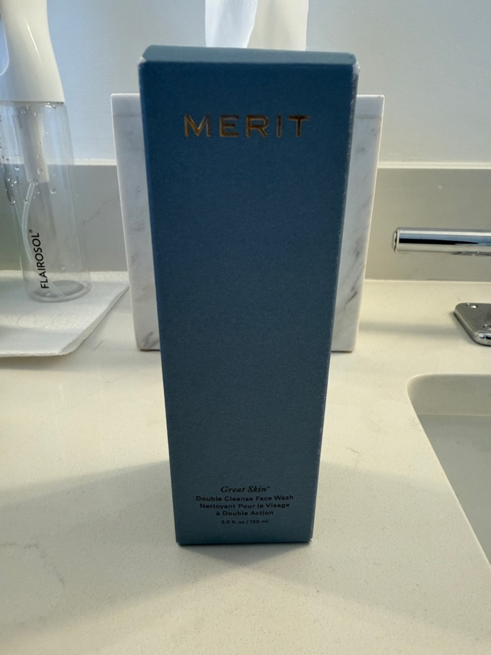 NWT: Merit Great Skin Double Cleanse Face Wash — Blue